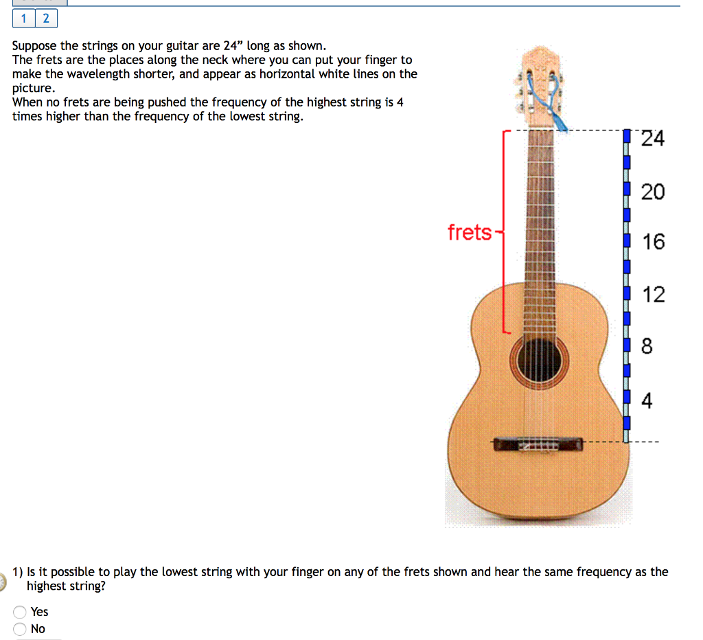 Solved Suppose the strings on your guitar are 24