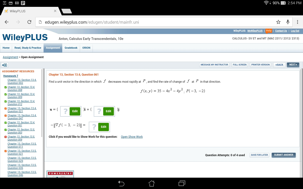 Solved Find a unit vector in the direction in which f | Chegg.com