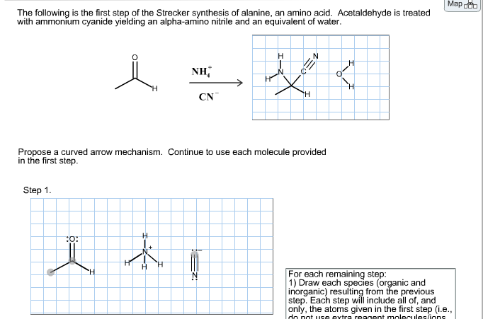 Solved The following is the first step of the Strecker | Chegg.com