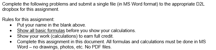 Solved Complete the following problems and submit a single | Chegg.com