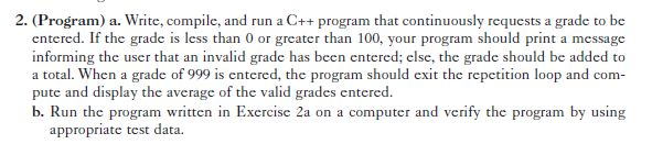 Solved Write, compilc, and run a C++ program that | Chegg.com