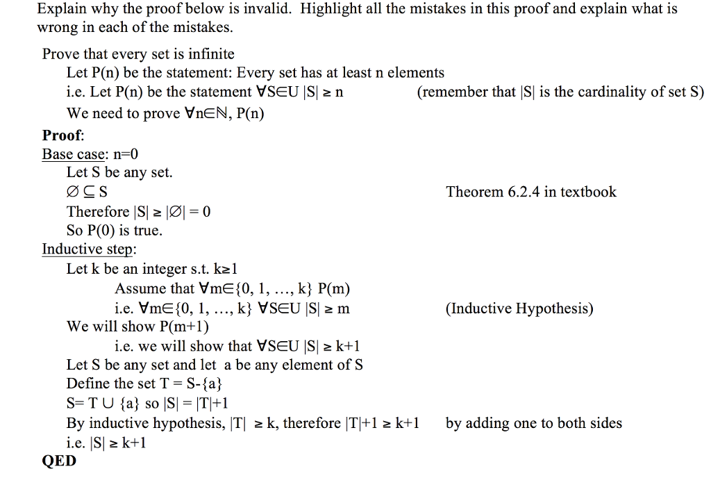 Solved Explain why the proof below is invalid. Highlight all | Chegg.com