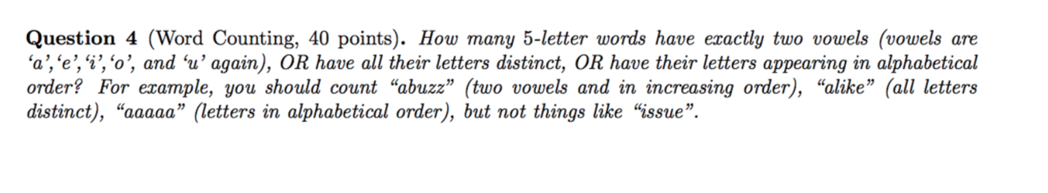 how many 5 letter words have 2 vowels