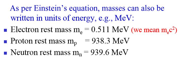 Solved Electron Rest Mass M 9 10954 X 10 31 Kg Proton Rest