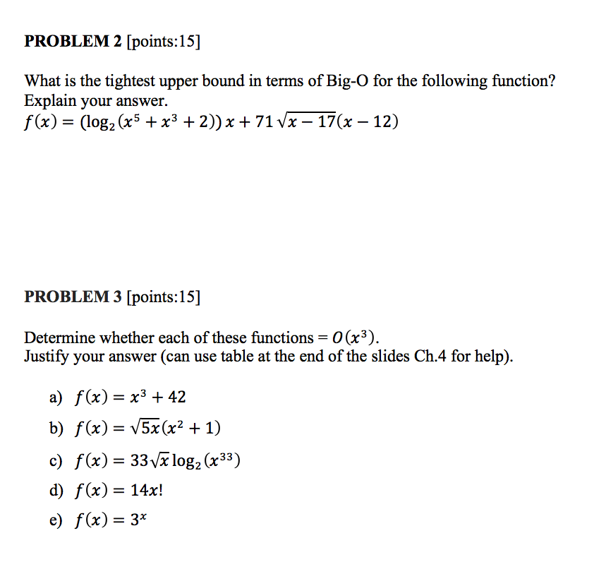 Solved Problem 2 [points 15] What Is The Tightest Upper