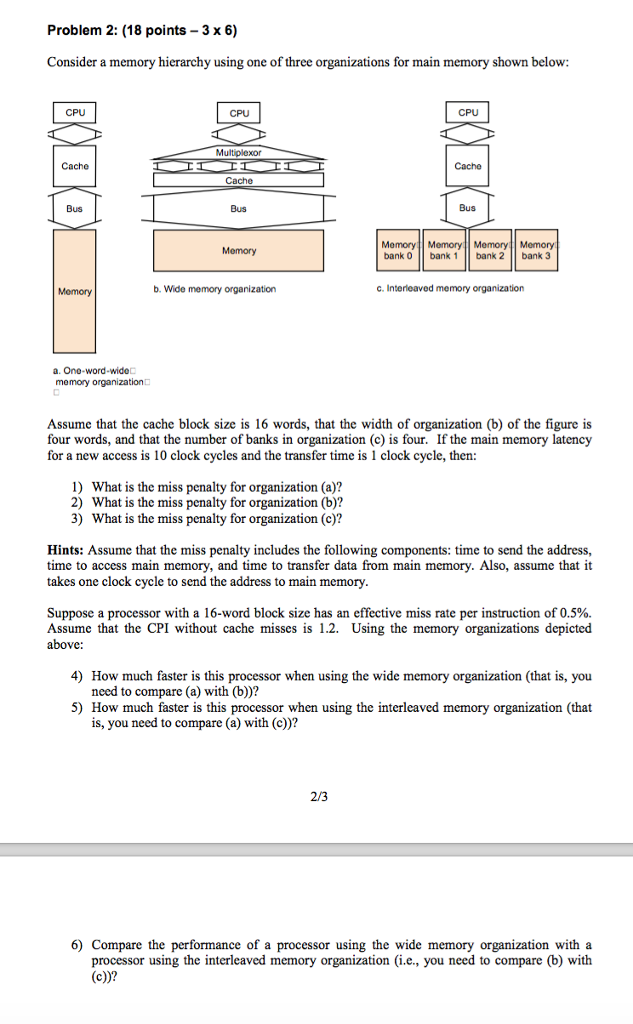 Solved Advanced Computer Architecture 2 Problem I Can't | Chegg.com