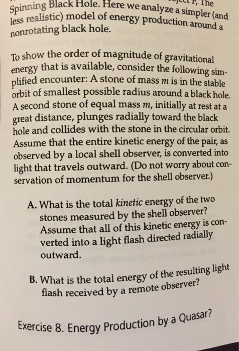 Solved Black Holes: Intro To General Relativity By | Chegg.com