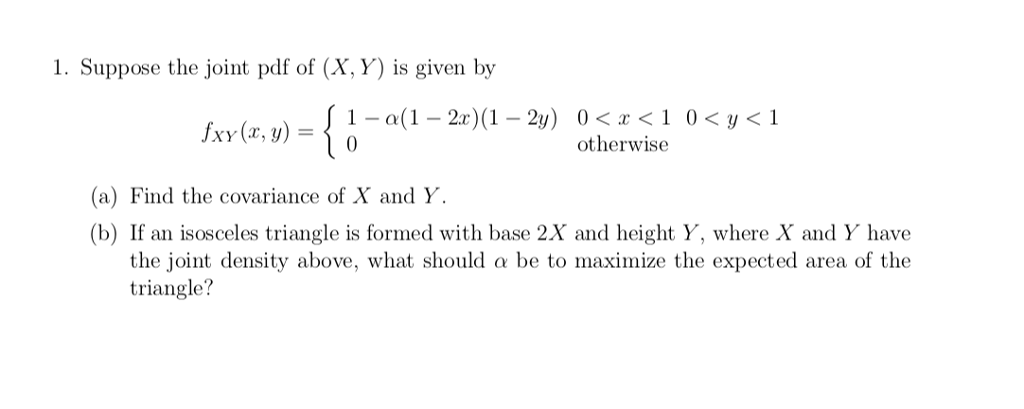 Solved Suppose The Joint Pdf Of X Y Is Given By