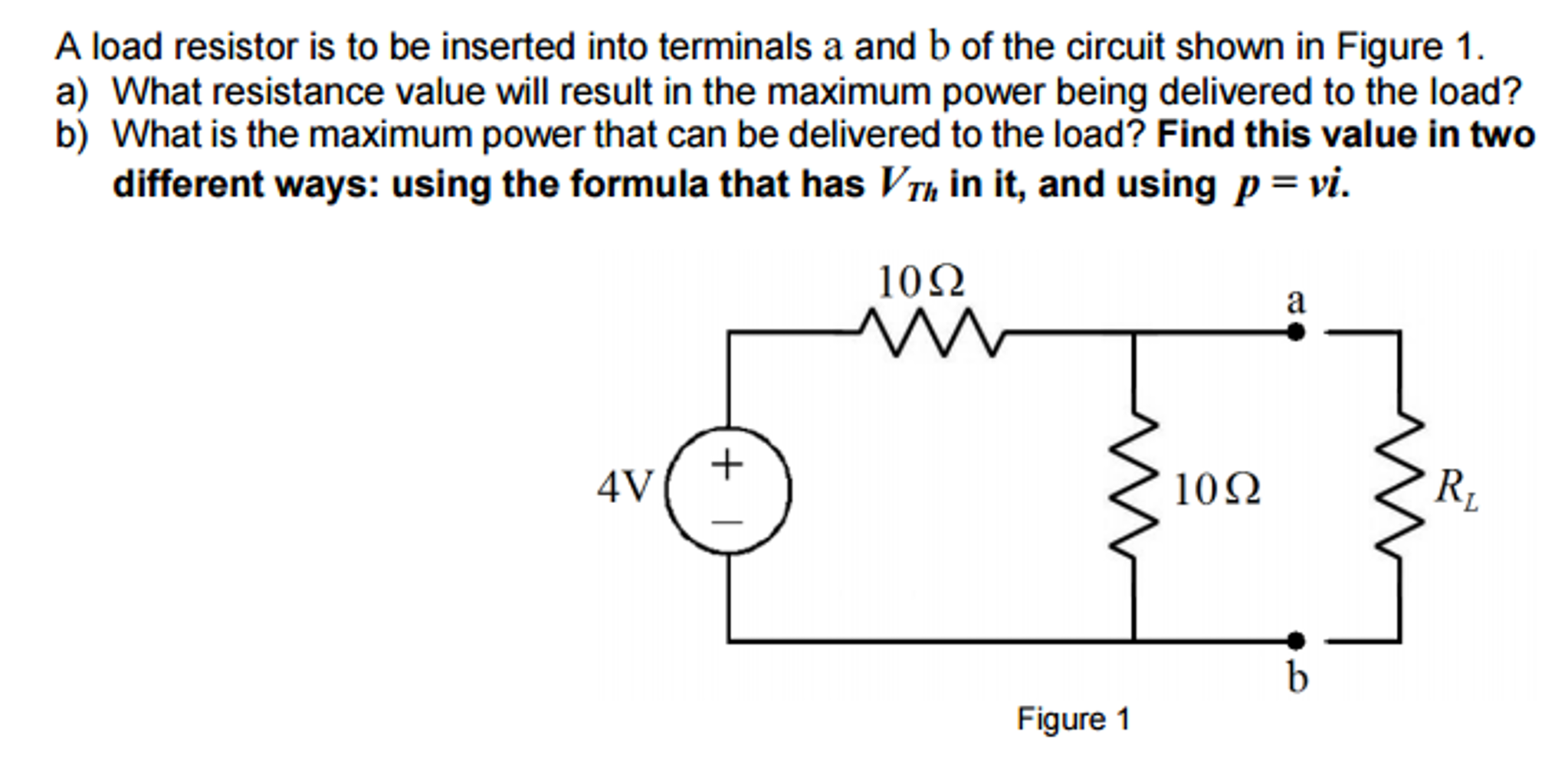 Solved A load resistor is to be inserted into terminals a