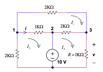 Solved node and mesh equations for the circuit shown in | Chegg.com