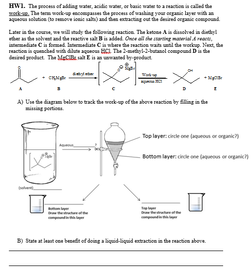 Solved The process of adding water, acidic water, or basic | Chegg.com