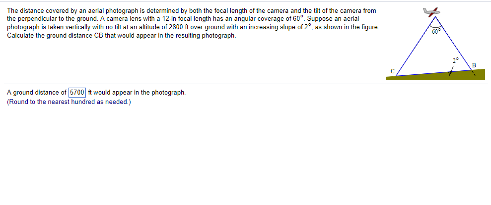 Solved The Distance Covered By An Aerial Photograph Is | Chegg.com
