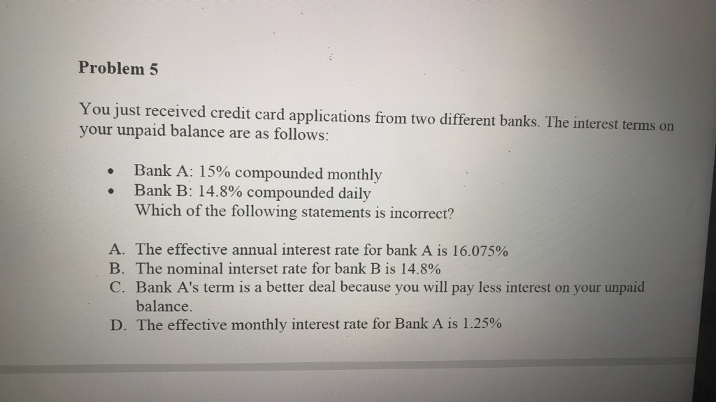 Solved Problem 5 You just received credit card applications | Chegg.com