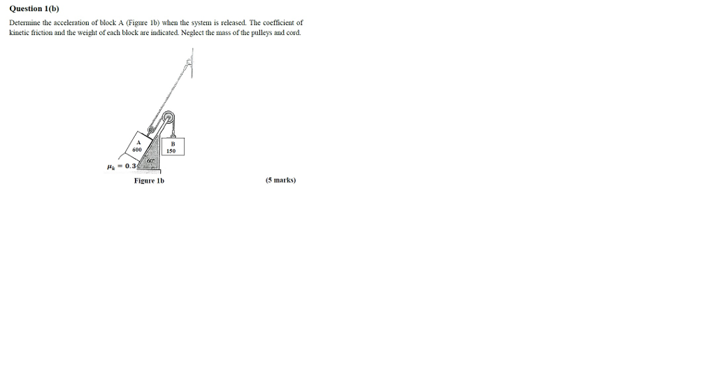 Solved Determine The Acceleration Of Block A Express Your Chegg Com