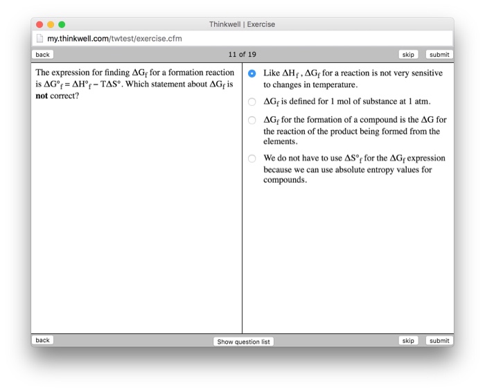 Solved Thinkwell Exercise