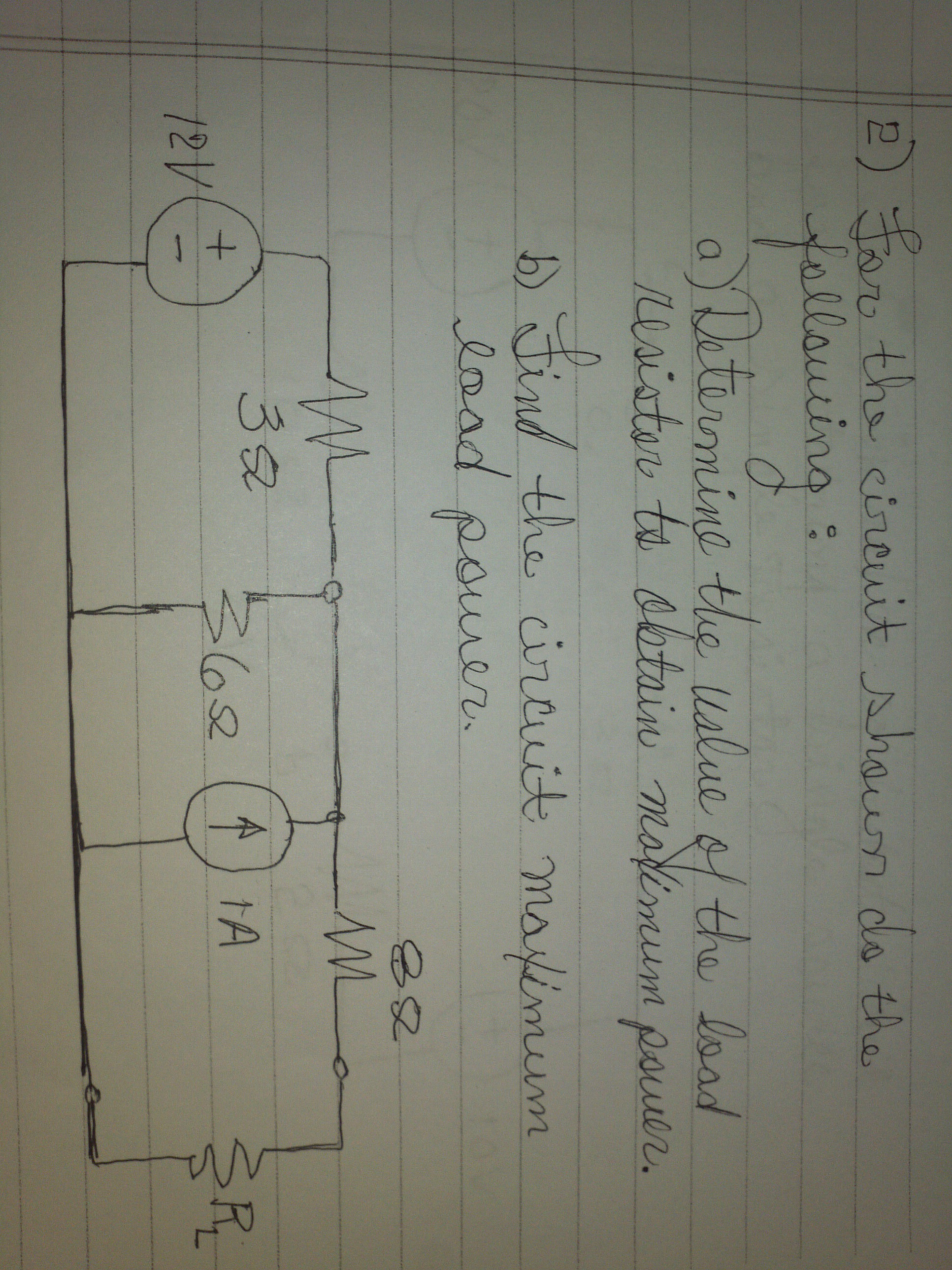 Solved For the circuit shown do the following : Determine | Chegg.com