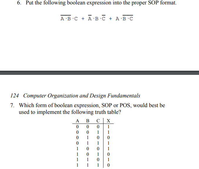 Solved 6. Put The Following Boolean Expression Into The | Chegg.com