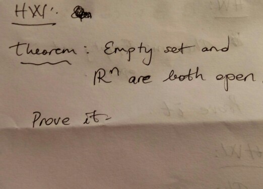 Solved Theorem Empty set and R n are both open. Prove it. Chegg