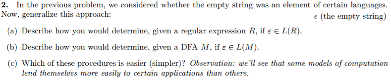 Solved 2. In the previous problem, we considered whether the | Chegg.com