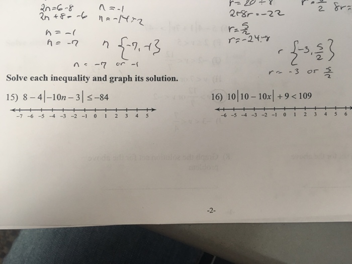 algebra 1 assignment solve each inequality and graph its solution