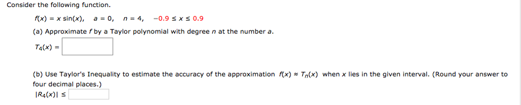 Solved Consider the following function. /(x) = x sin(x), a = | Chegg.com