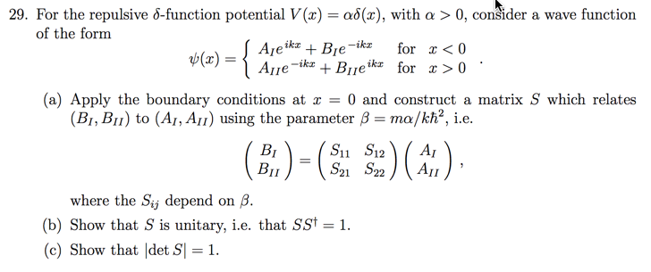 Solved 29 For The Repulsive Of The Form 6 function Chegg