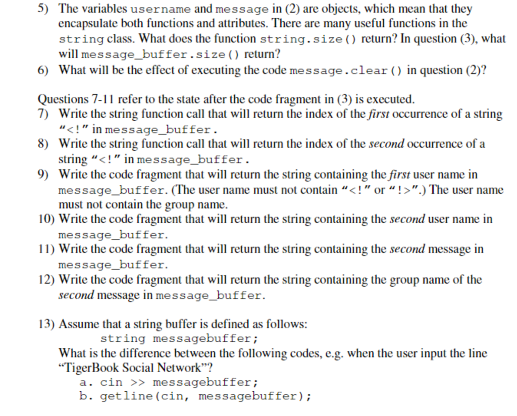Solved 1) Write a code fragment that will use the “+" | Chegg.com