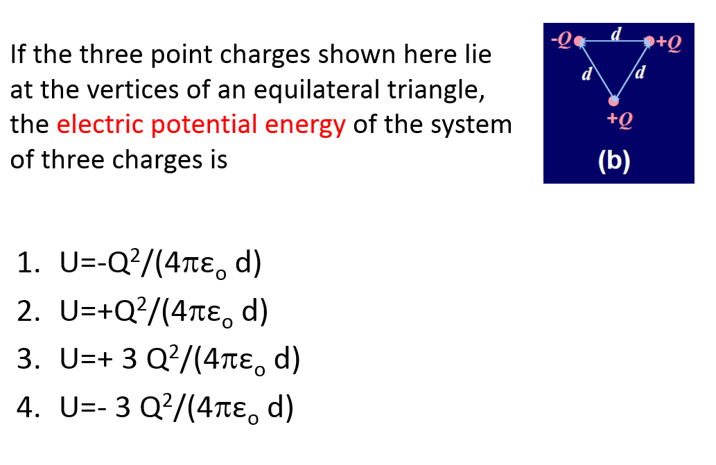 Solved If the three point charges shown here lie at the | Chegg.com