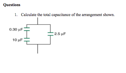 Total Capacitance Sample Problems Solved Questions 1. Calculate the total capacitance of the | Chegg.com