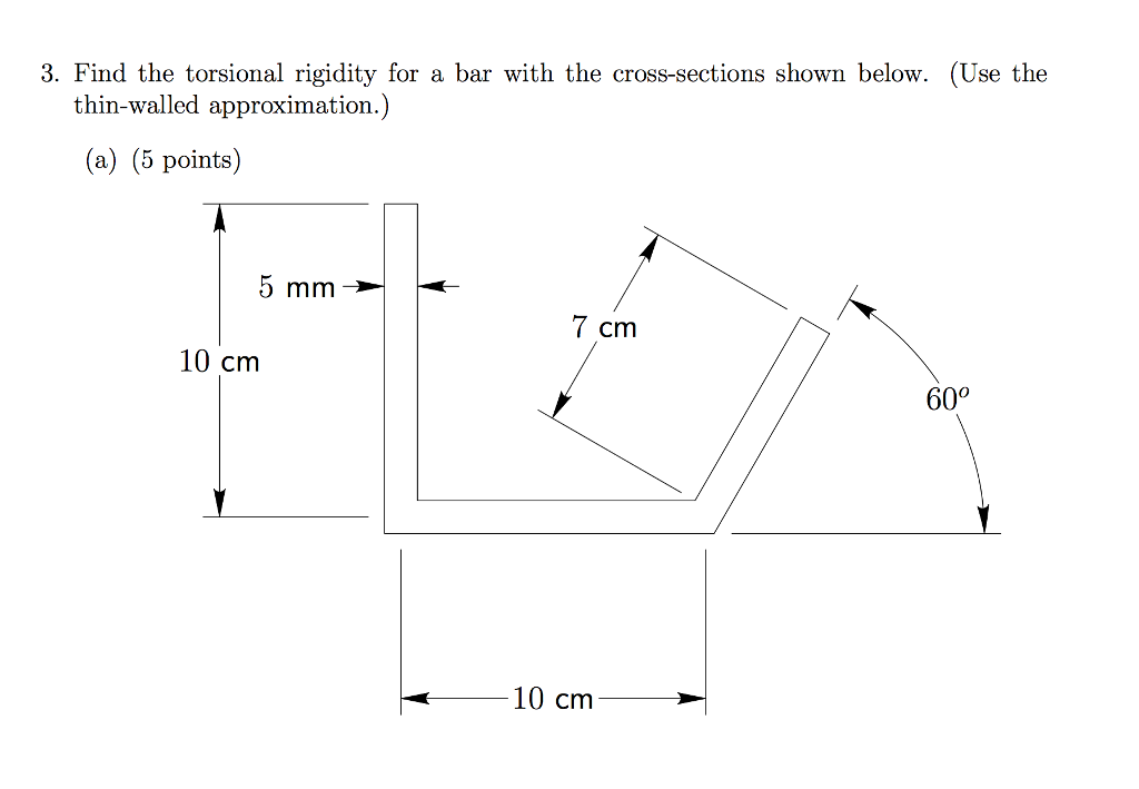 Solved 3. Find the torsional rigidity for a bar with the