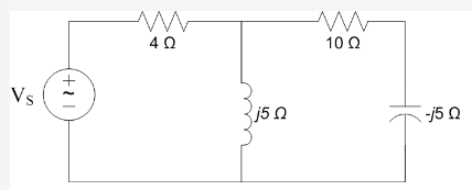 Solved For the circuit below, Vs=(160∠15o) V, find the | Chegg.com