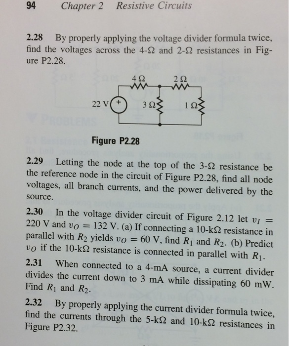 Solved By properly applying the voltage divider formula | Chegg.com