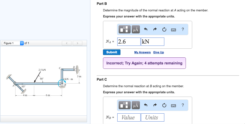 Solved Determine the magnitude of the normal reaction at A | Chegg.com