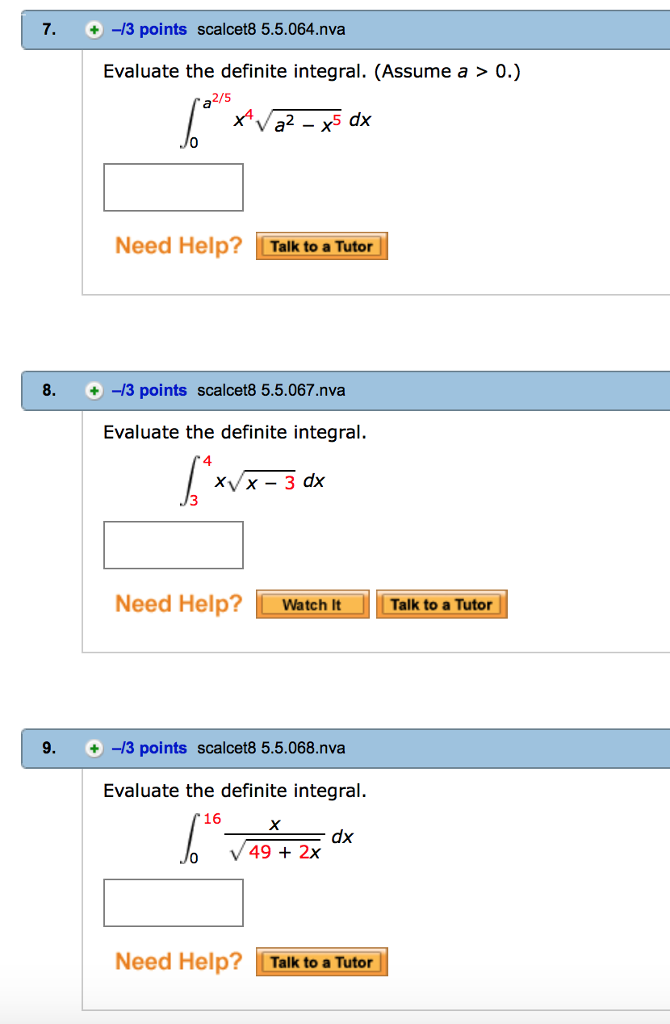 Solved Evaluate The Definite Integral. (Assume A > 0.) | Chegg.com