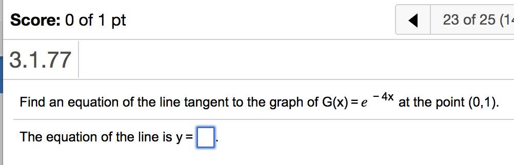 Solved Score: 0 of 1 pt 23 of 25 (1 Find an equation of the | Chegg.com