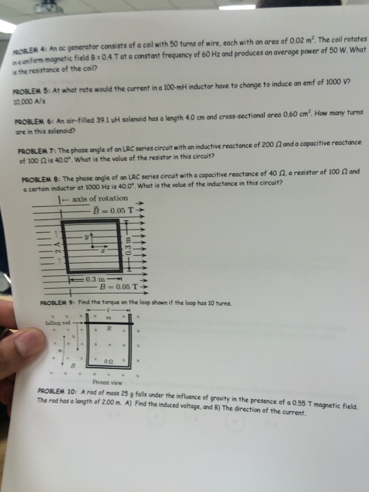 Solved An ac generator consists of a coil with 50 turns of