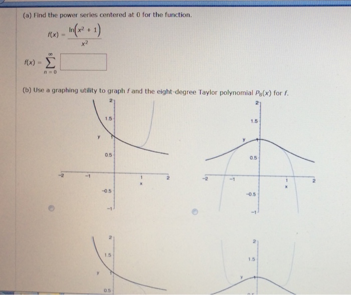 Solved Find the power series centered at 0 for the | Chegg.com