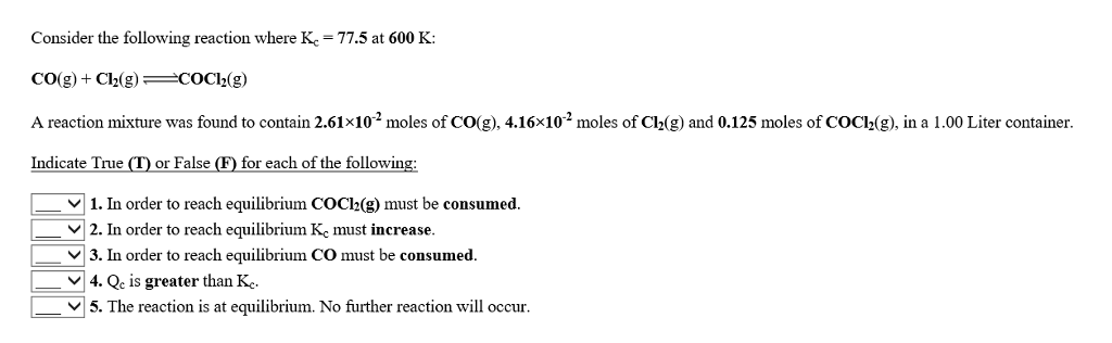 Solved Consider the following reaction where Kp 9.52 at 350 | Chegg.com