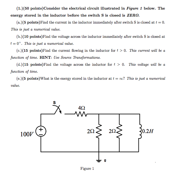 Solved Consider the electrical circuit illustrated in Figure | Chegg.com