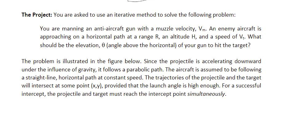 Solved The Project: You are asked to use an iterative method Chegg com