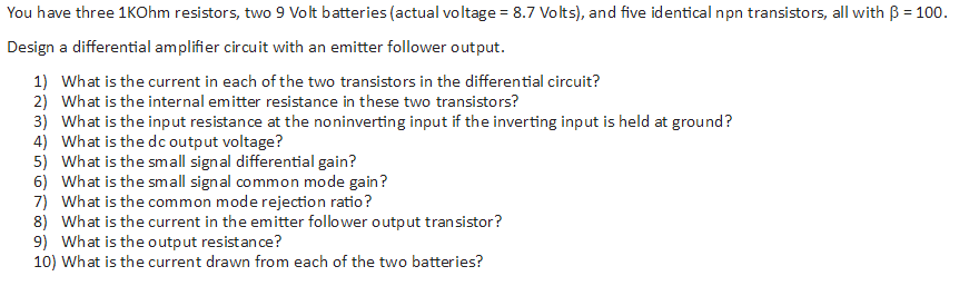 Solved You Have Three 1 K Ohm Resistors, Two 9 Volt 