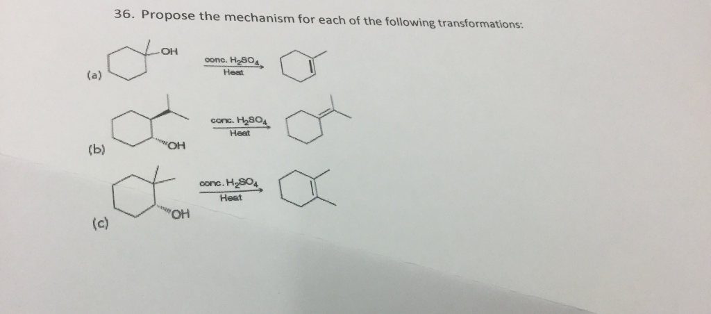 Solved Propose the mechanism for each of the following | Chegg.com