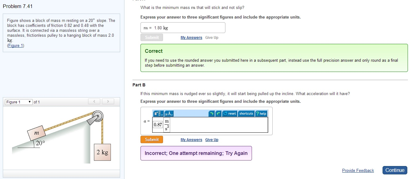 Solved Figure shows a block of mass m resting on a 20 | Chegg.com