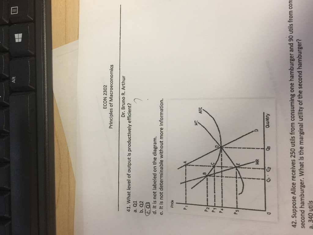 Solved Alt ECON 2302 Principles Of Macroeconomics Dr. Bruno | Chegg.com