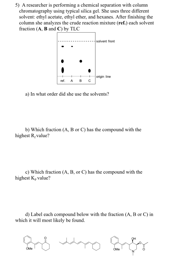 Solved Column Chromatography Organic Chem Lab If you