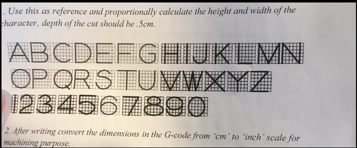 Write A G code To Engrave 821 On 7cmx7cm Grid With Chegg