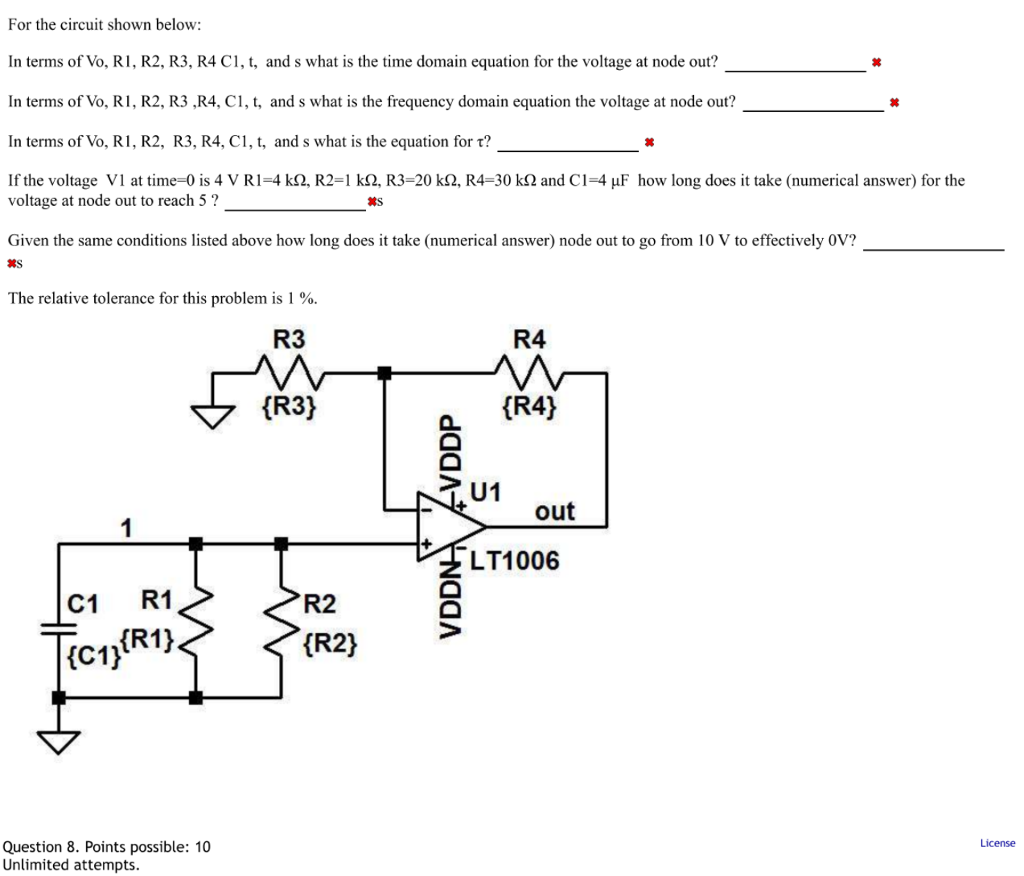 Solved For the circuit shown below In terms of Vo, R1, R2, | Chegg.com