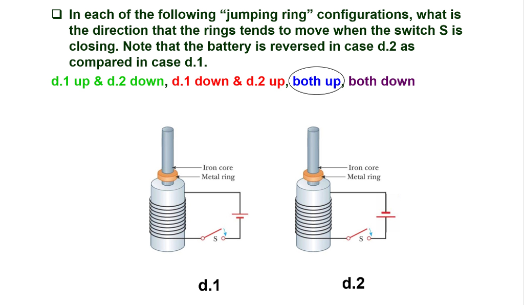 Solved O In Each Of The Following Jumping Ring