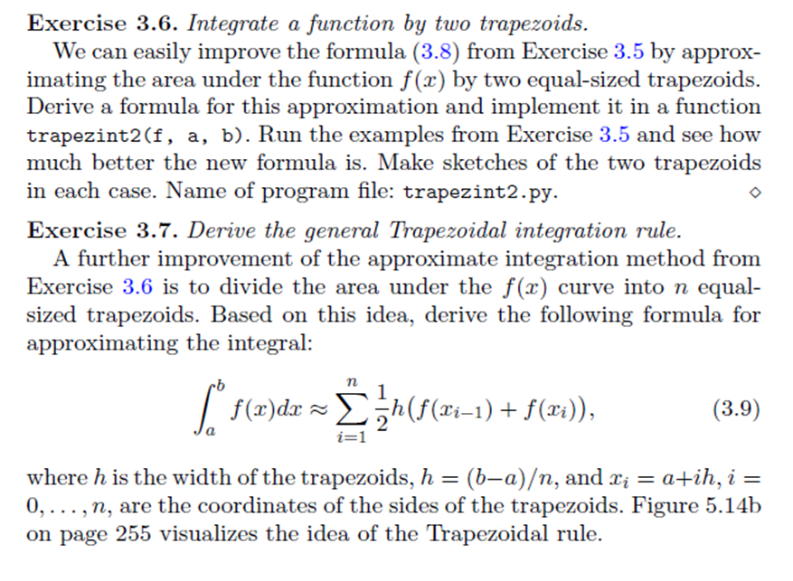Solved Integrate a function by two trapezoids. We can | Chegg.com
