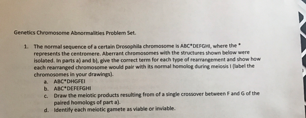 Solved The normal sequence of a certain Drosophila | Chegg.com